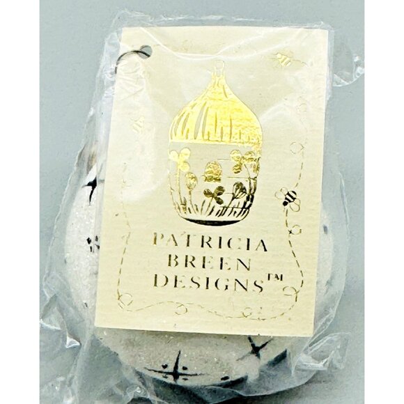 Patricia Breen Black White Santa Snowflake Medallion Christmas Ornament Sealed - Picture 4 of 7